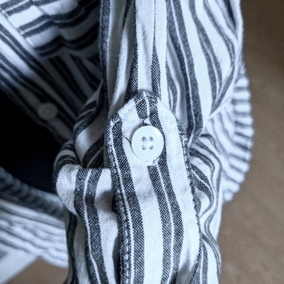 Striped cotton button down shirt - Picture 5 of 6